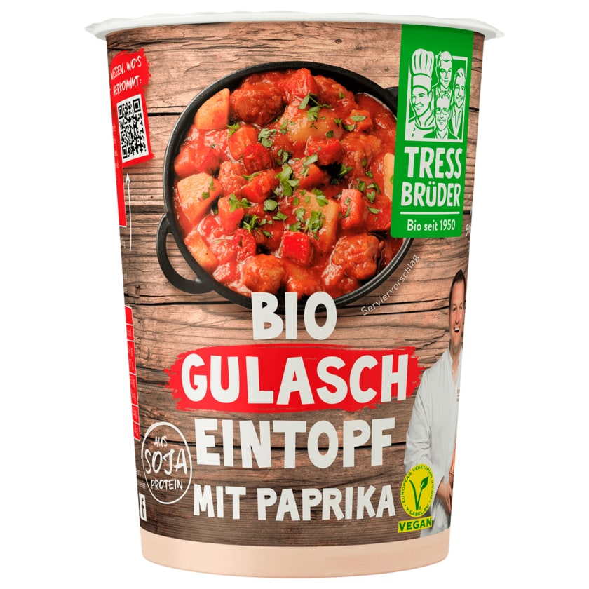 Tress Brüder Bio Gulasch Eintopf mit Paprika vegan 450g